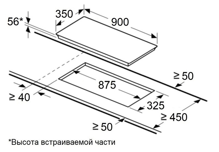 Схема встраивания Maunfeld CVI904SFLLGR